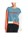 Lanvin Logo Hoodie In Blue