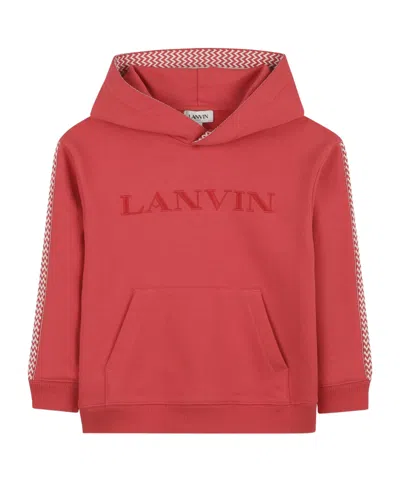 Lanvin Logo Hoodie In Red