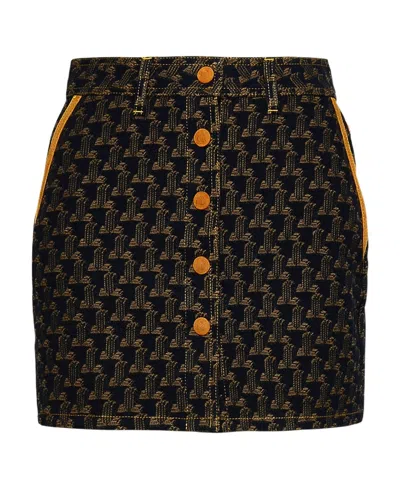 LANVIN LANVIN HIGH WAIST LOGO JACQUARD MINI SKIRT