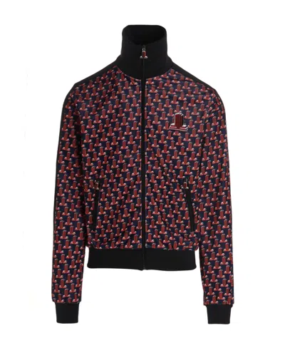 Lanvin Logo Jacquard Track Jacket In Black