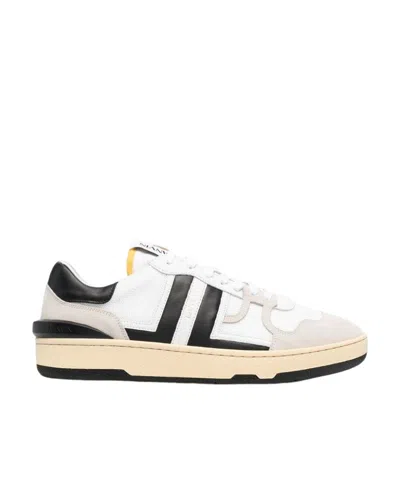 Lanvin Logo Lace Up Casual Sports Shoes In White