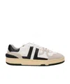 Lanvin Black And White Leather Clay Low Mesh Sneakers In Nude