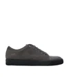 Lanvin Logo Low Upper Board Shoes In Black
