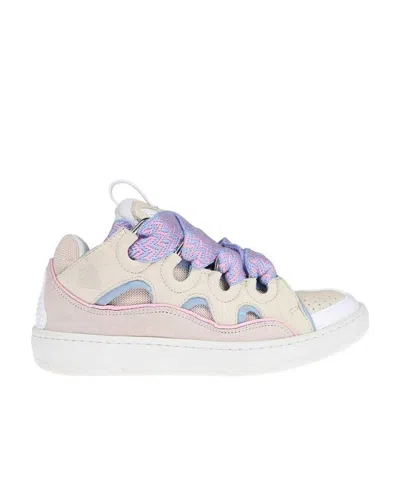 Lanvin Logo Low Upper Board Shoes In White