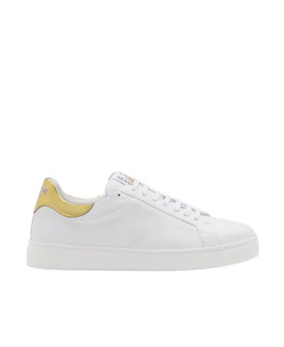 Lanvin Logo Low Upper Board Shoes In White