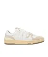 Lanvin Mesh And Leather Clay Sneakers With In White