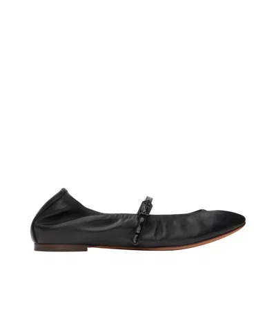 Lanvin Black Mary Jane Ballerina Flats