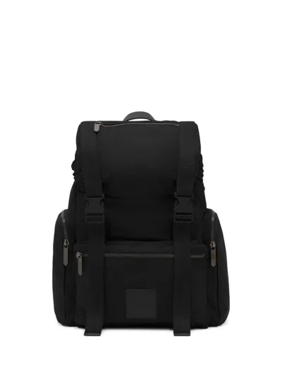 Lanvin Logo-patch Backpack In Black
