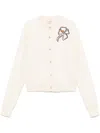 Lanvin Logo-patch Cardigan In White