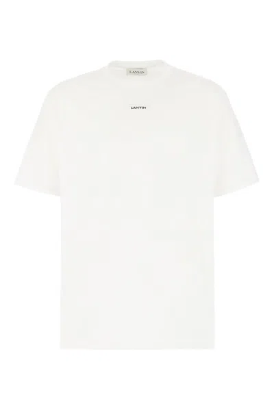 Lanvin Logo Patch Crewneck T-shirt In White