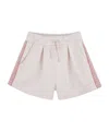 Lanvin Logo-patch Drawstring Shorts In Neutral