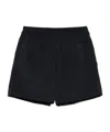 Lanvin Logo Patch Elastic Waist Shorts In Black