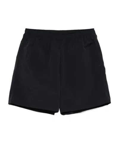 Lanvin Logo Patch Elastic Waist Shorts In Black