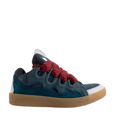 Lanvin Logo-patch Low-top Sneakers In Green