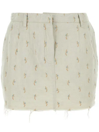 LANVIN LOGO PATCH MINI SKIRT