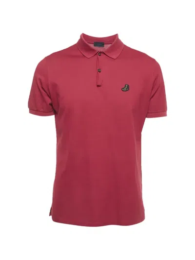 Pre-owned Lanvin Logo-patch Polo Shirt In Red