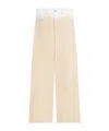 Lanvin Logo Patch Straight Leg Jeans In Nude