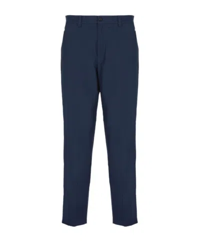 LANVIN LANVIN LOGO PATCH TAPERED LEG TROUSERS