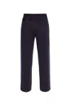Lanvin Logo Patch Track Pants In Japanese Ink