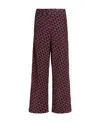 Lanvin Logo Pattern Straight Casual Pants In Black