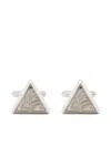 Lanvin Logo-plaque Cufflinks In Silber