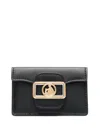 Lanvin Logo-plaque Detail Foldover Wallet In Black