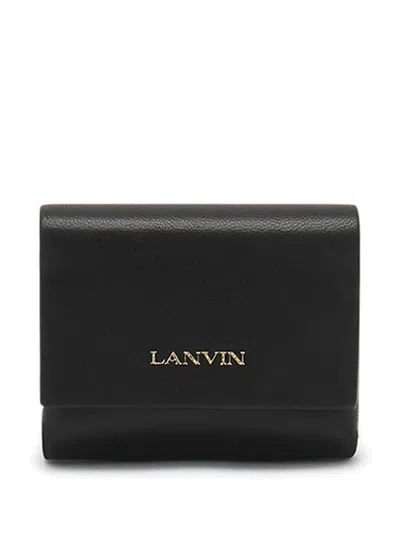 Lanvin Logo-print Airpods Case In Black