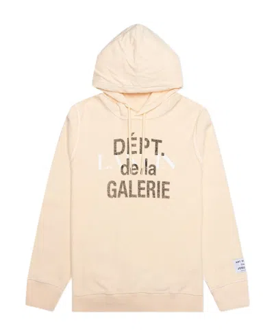 Lanvin Logo-print Cotton Hoodie In Nude