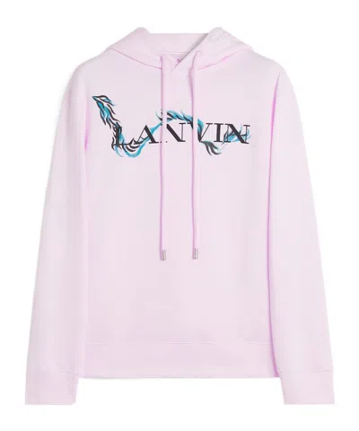 Lanvin Logo-print Cotton Hoodie In White