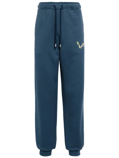LANVIN LOGO-PRINT COTTON TRACK PANTS