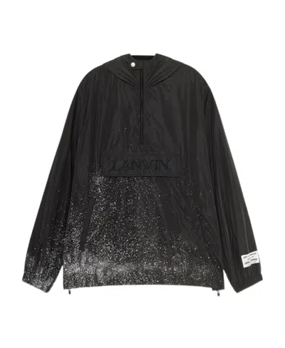 Lanvin Logo-print Hooded Jacket In Black