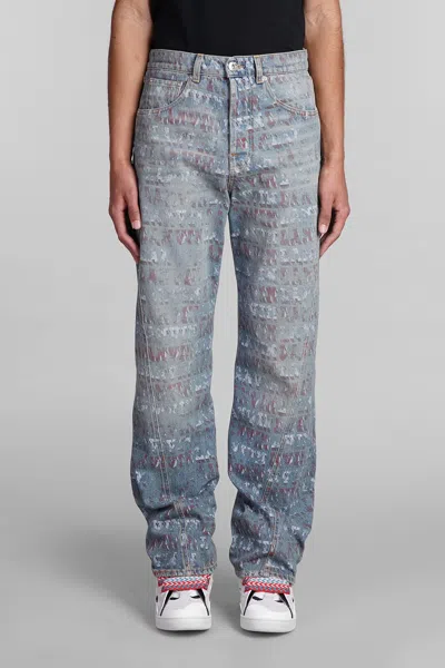 Lanvin X Future Logo-print Jeans In Blue