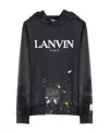 Lanvin Logo-print Pullover Hoodie In Black
