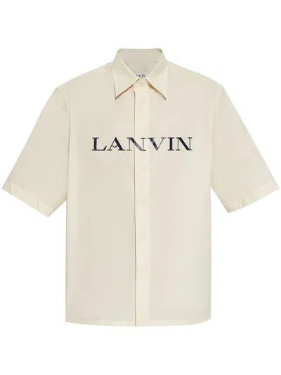 Lanvin Logo-print Shirt In Beige