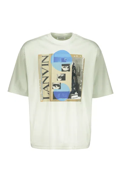 Lanvin Logo Print T-shirt In Green