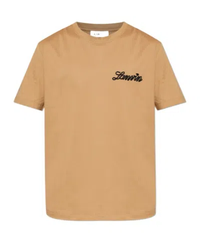 Lanvin Logo Printed Crewneck T-shirt In Brown
