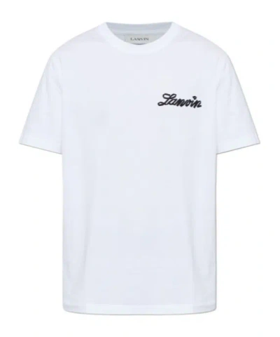 Lanvin Logo Printed Crewneck T-shirt In White