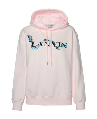 LANVIN LANVIN LOGO PRINTED DRAWSTRING HOODIE