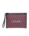 Lanvin Logo Printing Handbag In Black