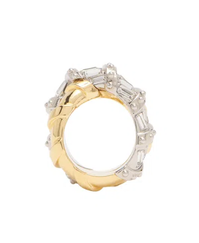Lanvin Logo Ring In Yellow