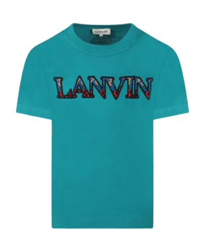 Lanvin Logo Round-necked T-shirt In Green