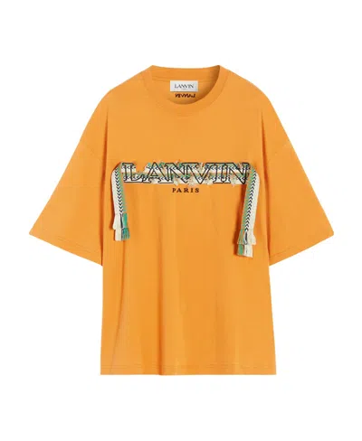 Lanvin Logo Round-necked T-shirt In Orange