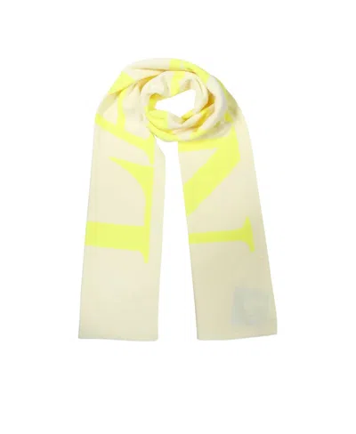Lanvin Logo Scarf In White