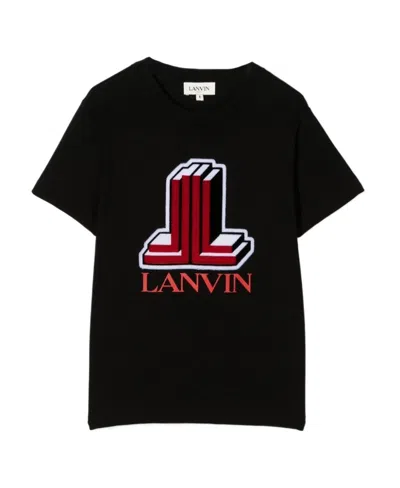Lanvin Logo Short-sleeved T-shirt In Black
