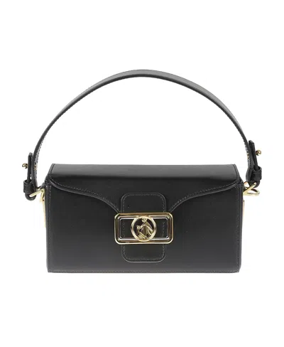 Lanvin Logo Shoulder Bag In Black