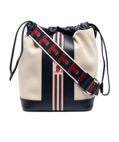 Lanvin Logo Shoulder Bag In Black