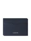 Lanvin Logo-stamp Cardholder In Blue