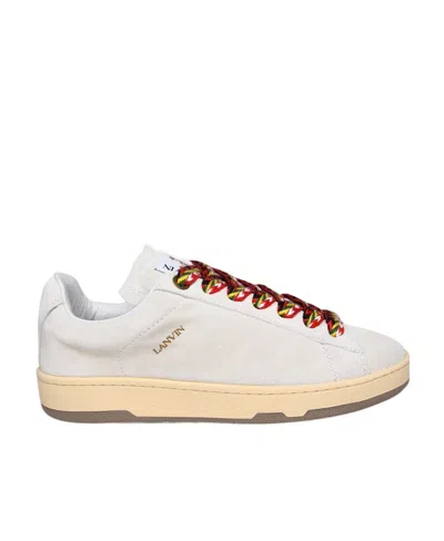 Lanvin Logo Strap Low Upper Board Shoes In White
