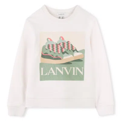 Lanvin Kids' Logo Sweatshirt In Beige