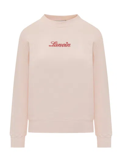 Lanvin Logo Sweatshirt In Pink